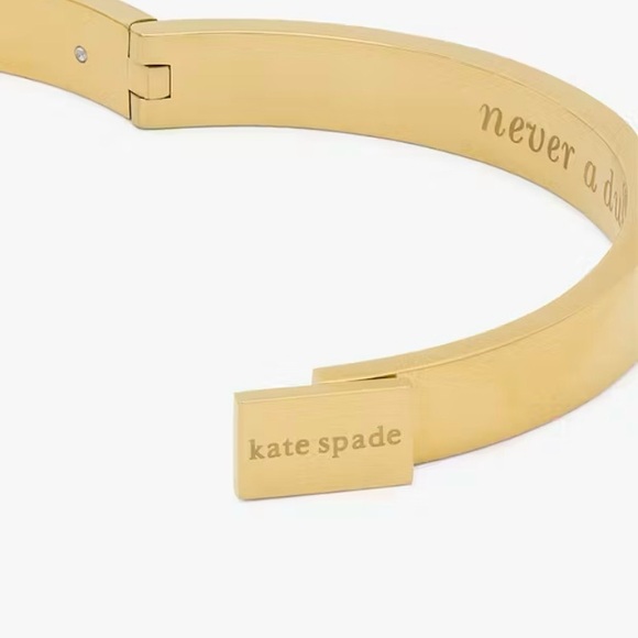 kate spade- Never A Dull Moment Idiom Bangle in Gold. NWT. 2 Available. - Picture 3 of 6